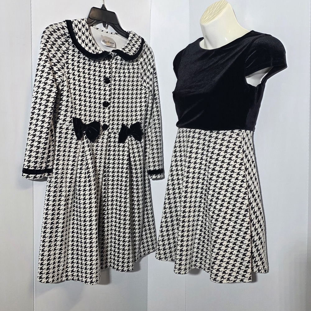 Stylish Black and White Kids Dress Set
